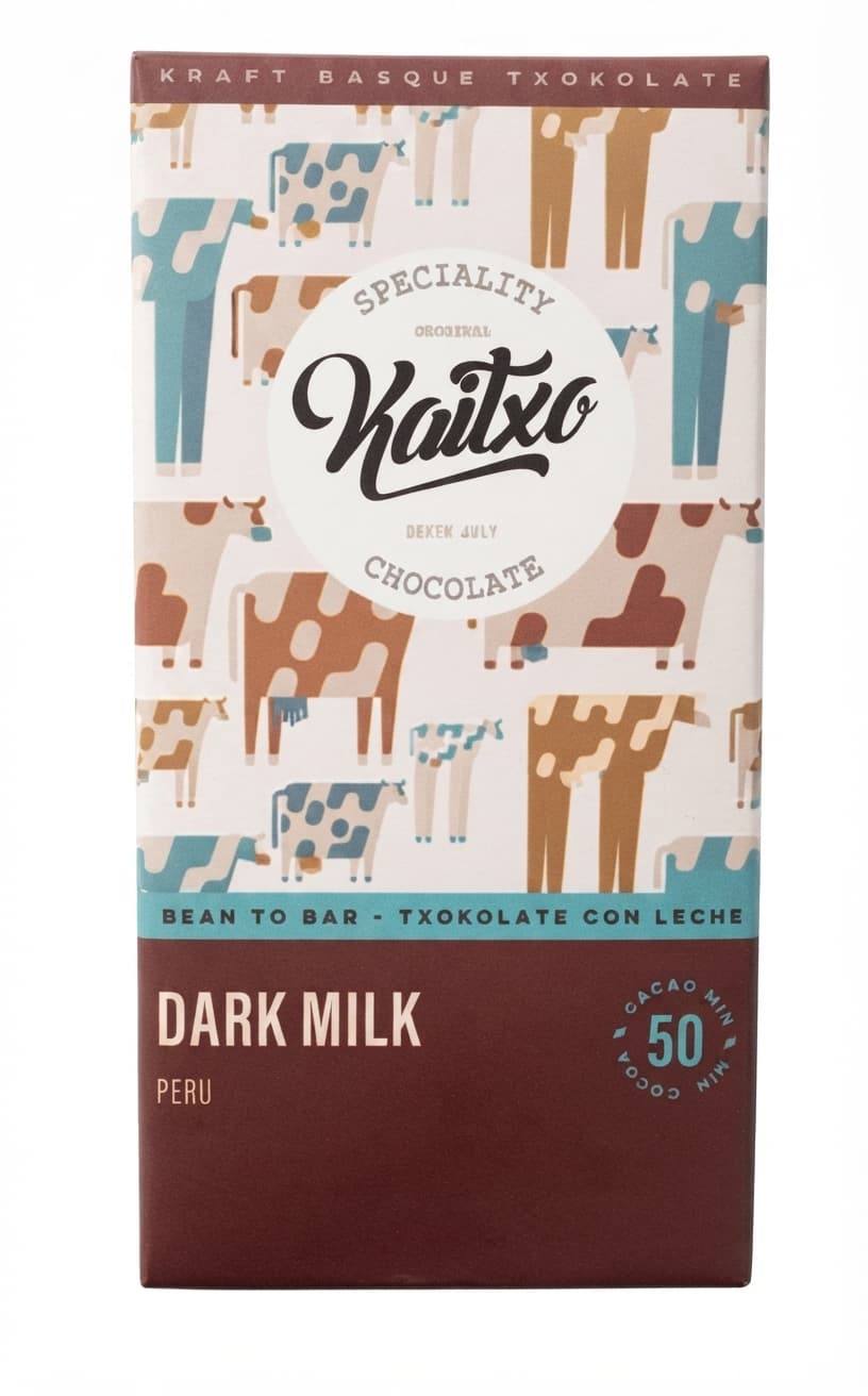 Dark Milk 50% 50% milk bar packaging by Kaitxo