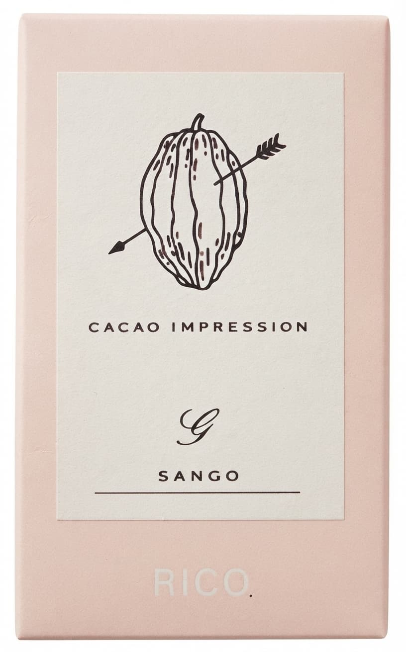 Sango null% dark bar packaging by Rico Kagurazaka