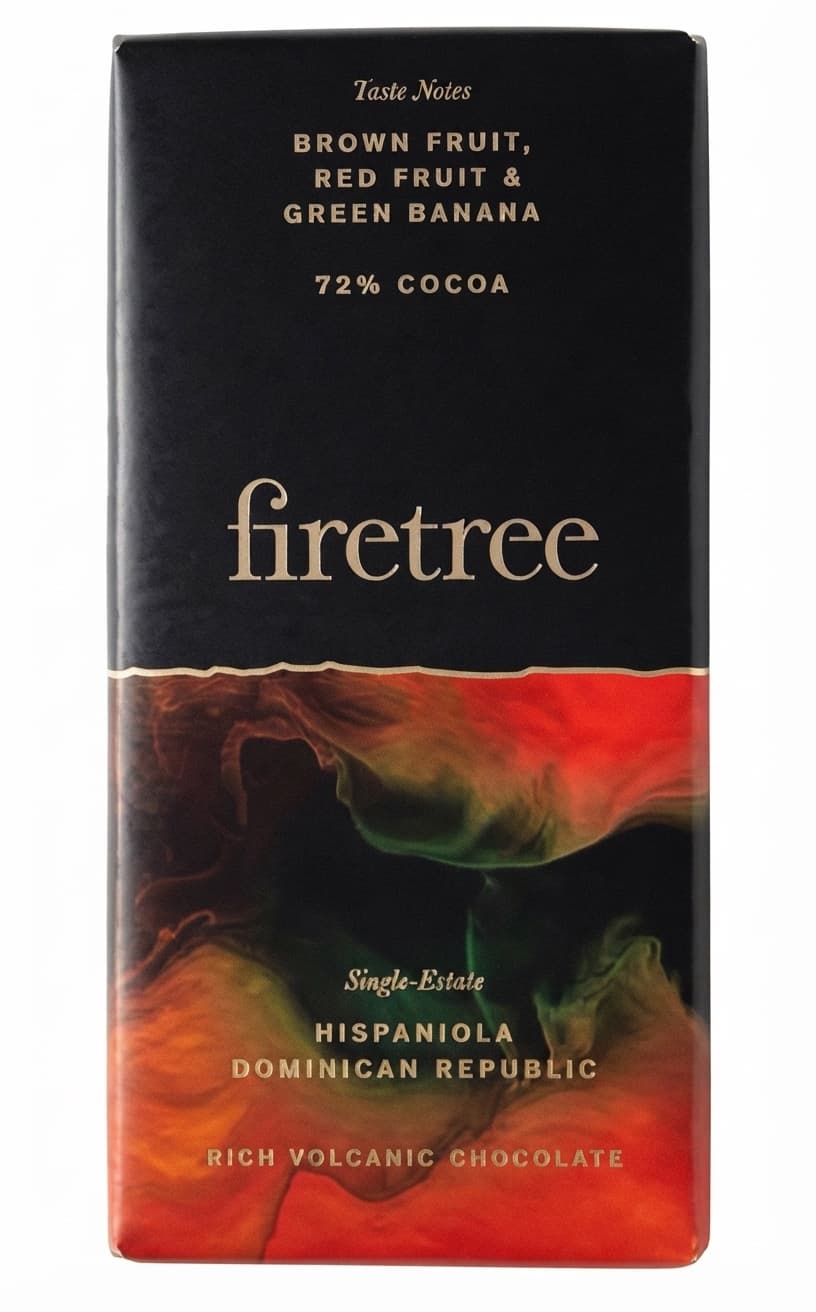 Hispaniola 72% 72% dark bar packaging by firetree