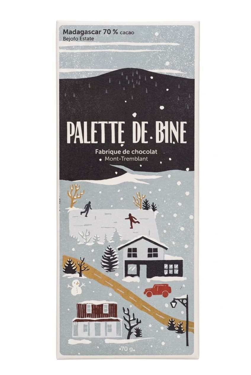 Madagascar 70% 70% dark bar packaging by Palette de Bine