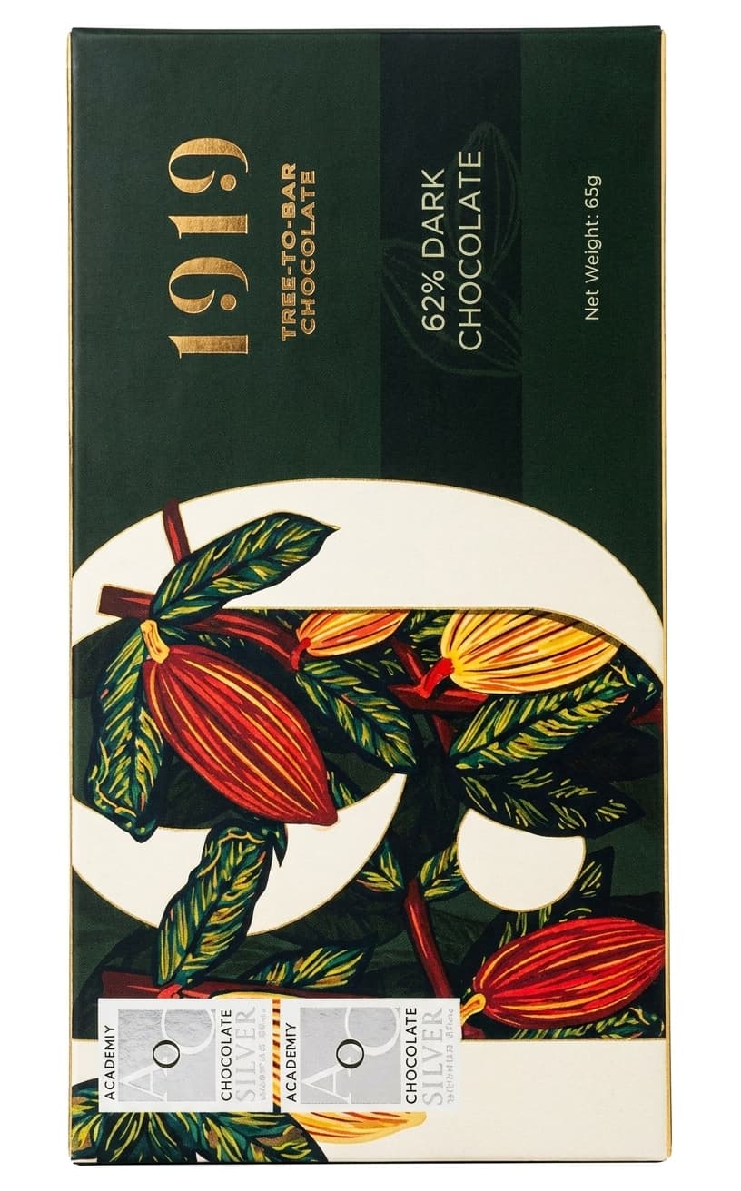 62% Dark 62% dark bar packaging by 1919