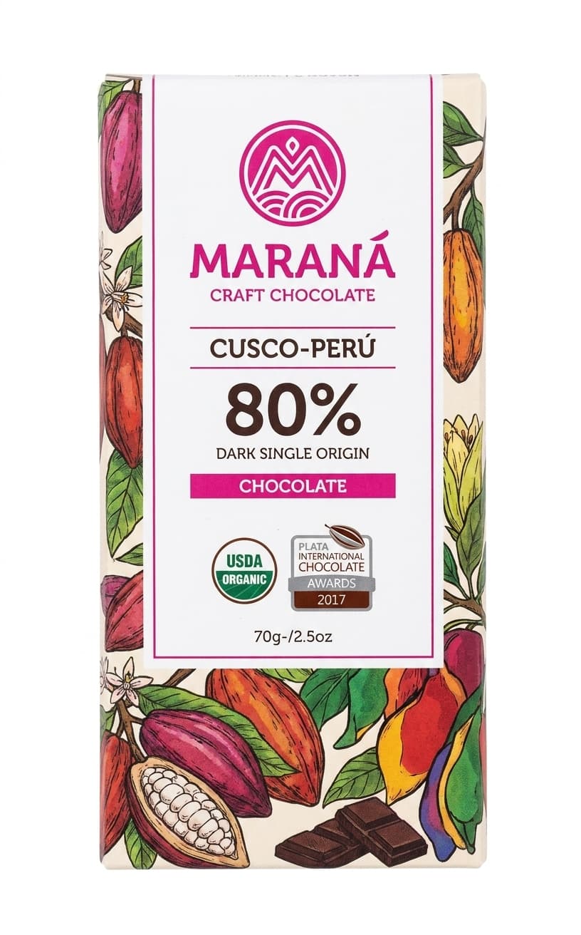 Cusco 80% 80% milk bar packaging by Maraná