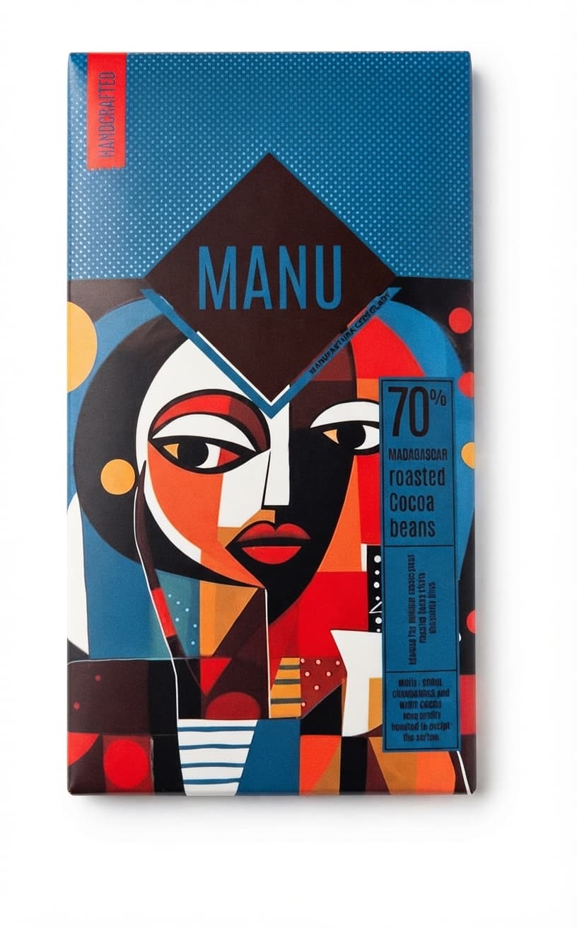 Madagascar 70% 70% dark bar packaging by Manufaktura Czekolady