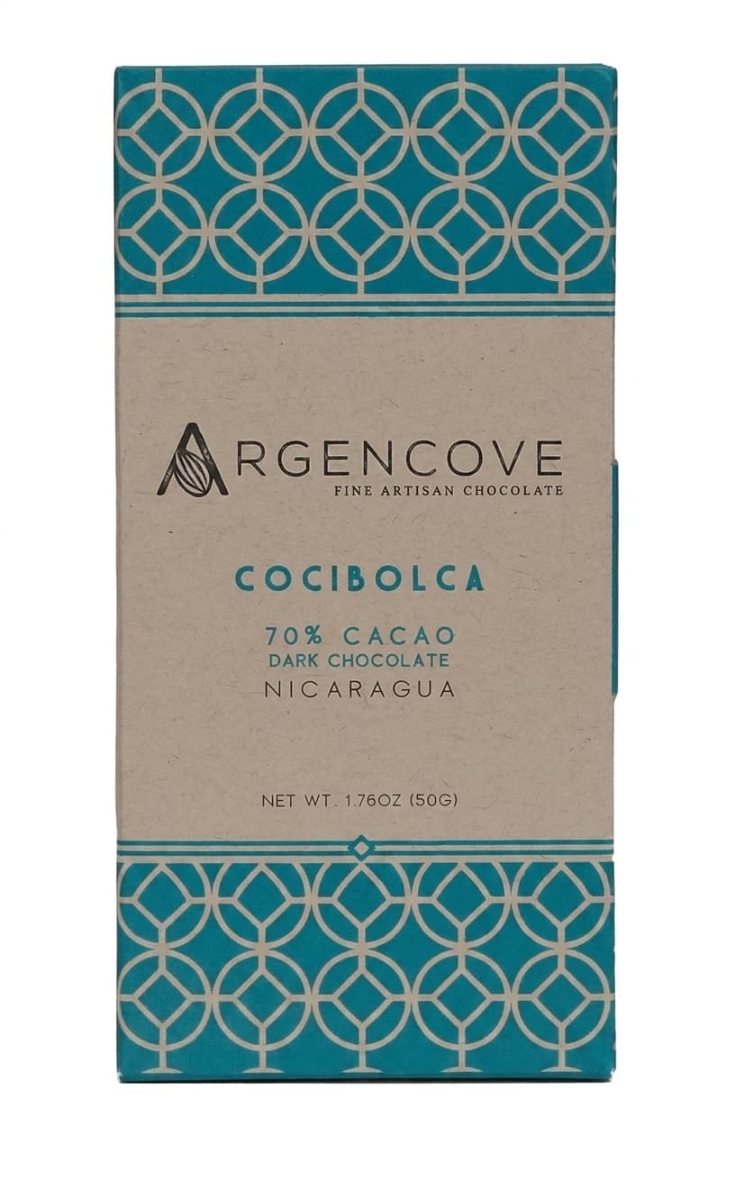 Cocibolca 70% 70% dark bar packaging by Argencove
