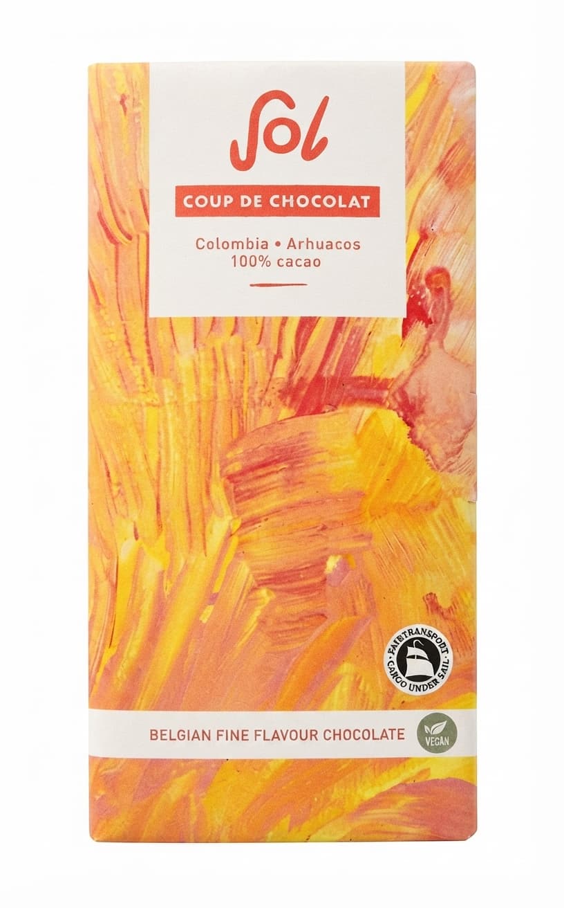 Sol 100% 100% dark bar packaging by Coup de Chocolat