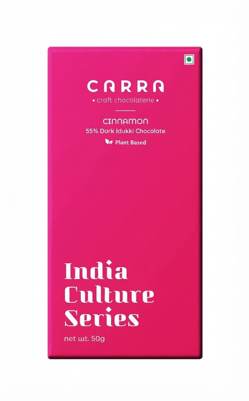 Cinnamon 55% 55% dark bar packaging by Carra