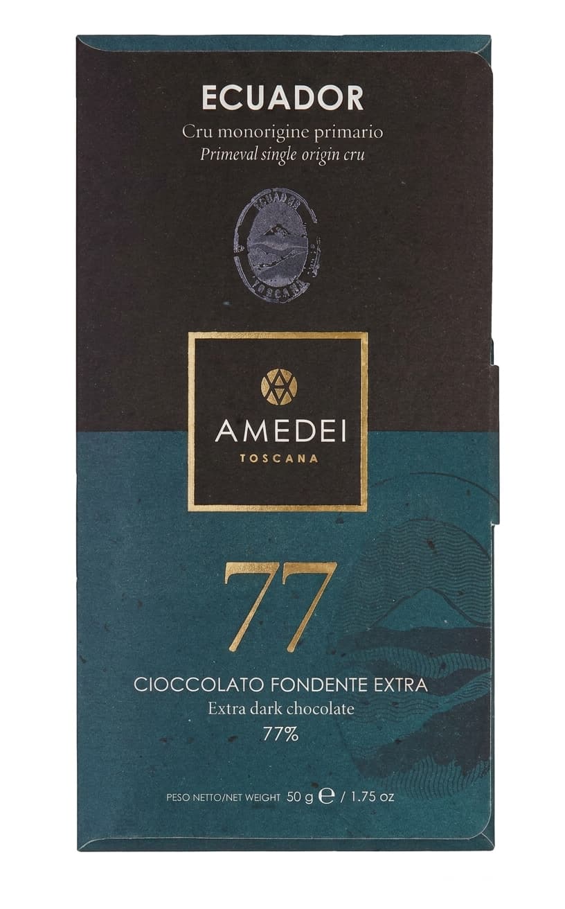 Ecuador 77% 77% dark bar packaging by Amedei