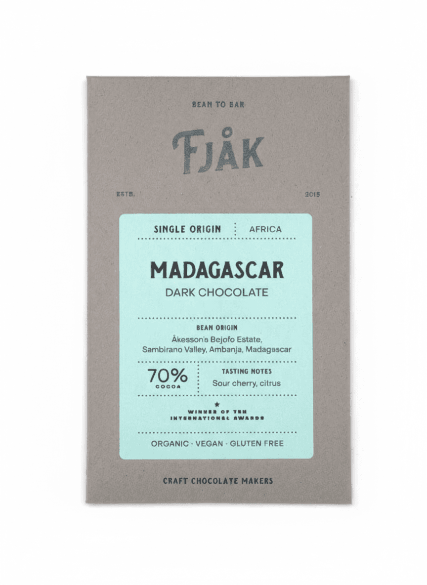 Madagascar 70%, Single Origin 70% dark bar packaging by undefined
