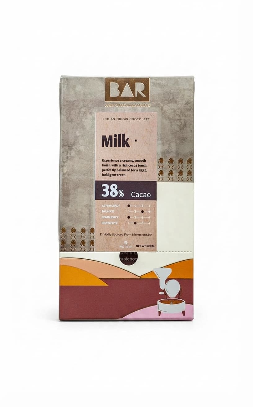Milk 38% 38% milk bar packaging by BAR Baker's Artisanal Recipes