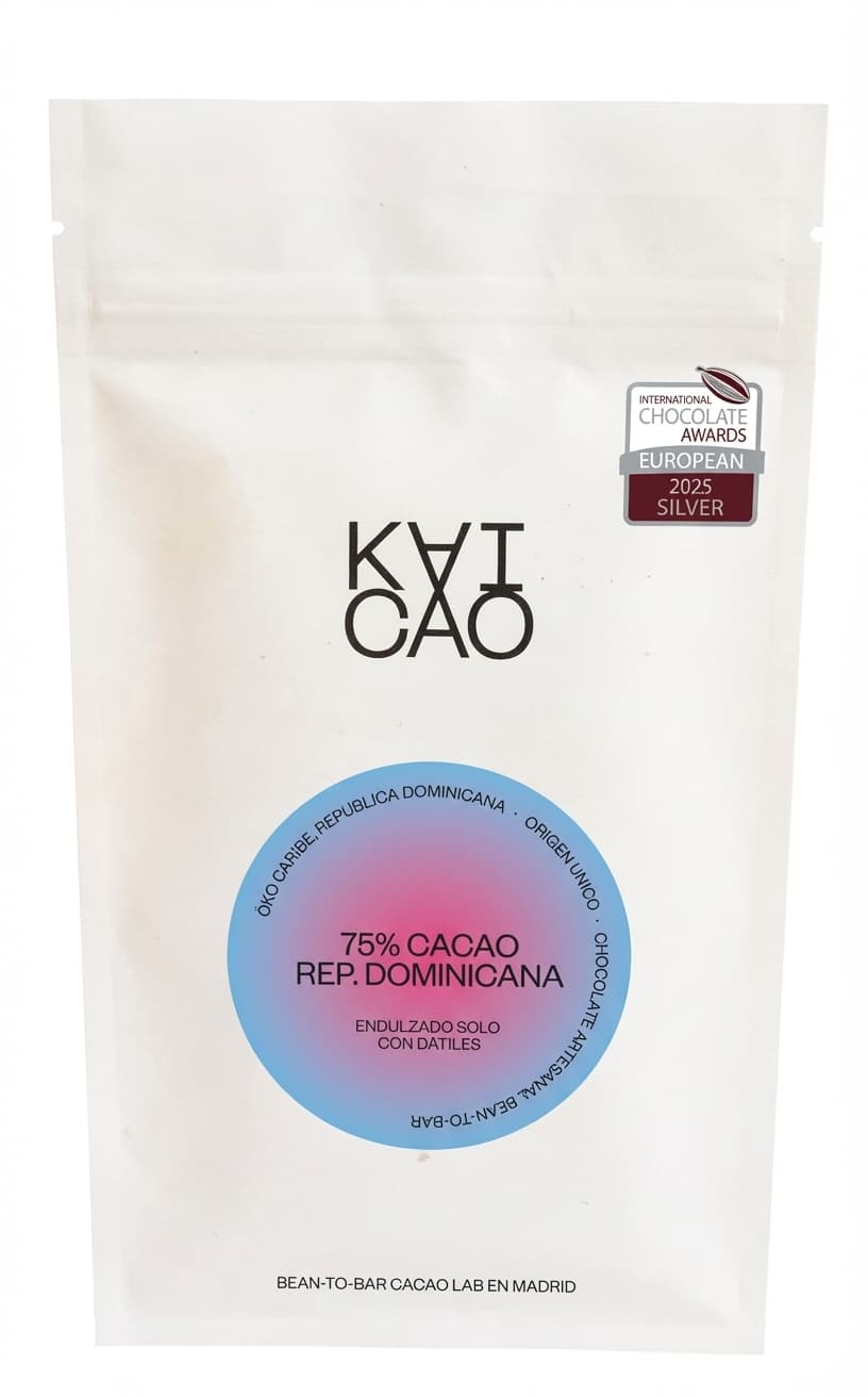 75% Cacao Rep. Dominicana 75% dark bar packaging by KAICAO