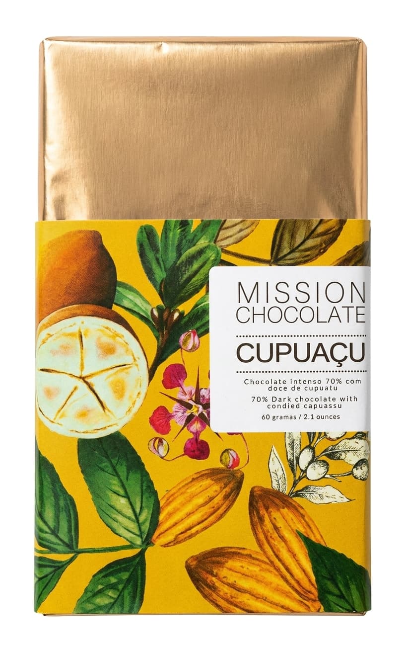 Cupuaçu 70% 70% dark bar packaging by Mission Chocolate
