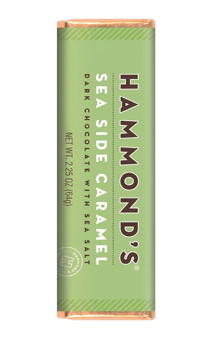 Sea Side Caramel null% dark bar packaging by Hammond's