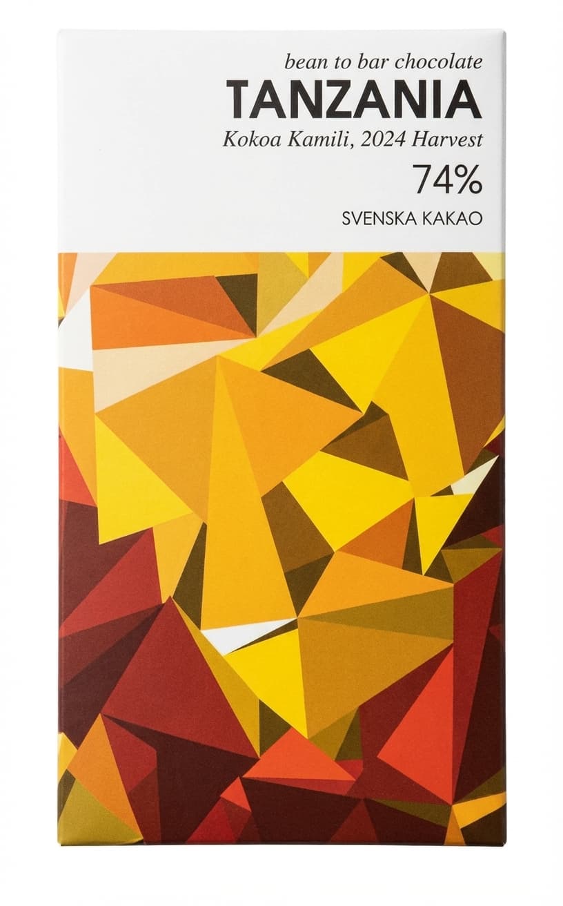 Tanzania 74% 74% dark bar packaging by Svenska Kakao