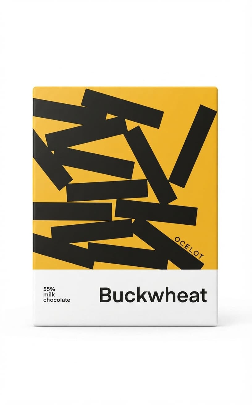 Buckwheat 55% 55% milk bar packaging by Ocelot