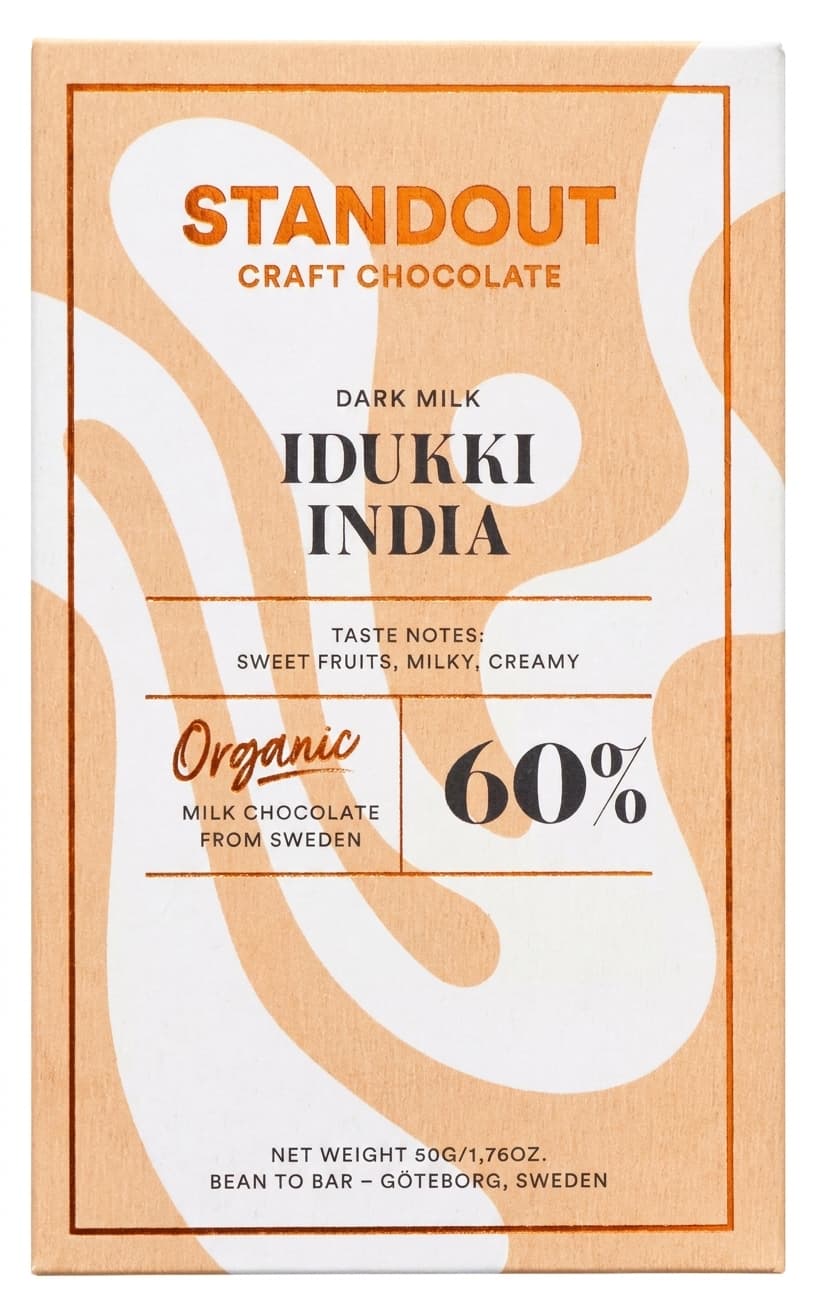 Idukki 60% 60% milk bar packaging by Standout Chocolate