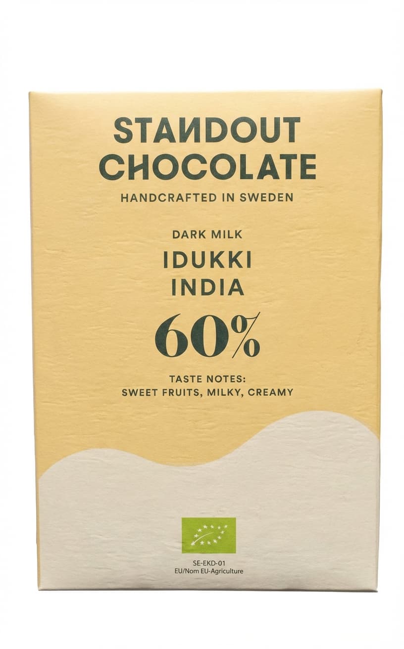 Idukki 60% 60% milk bar packaging by Standout Chocolate