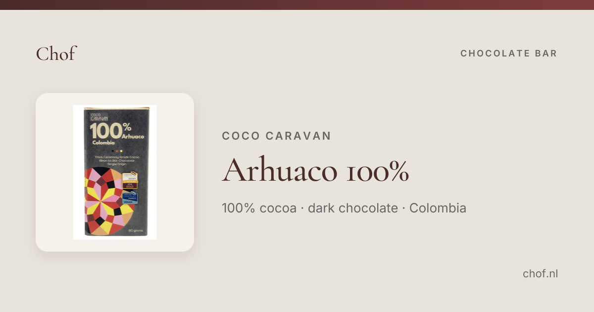 Arhuaco 100%, Coco Caravan | Chof